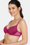Zivame Beautiful Basics Padded Wired Medium Coverage T-Shirt Bra -  Beet Red2 — thumbnail 4
